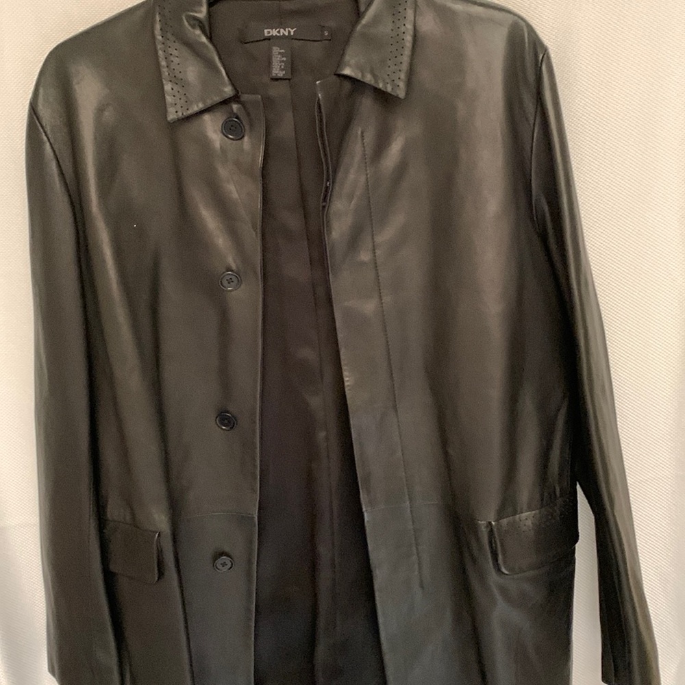 Black leather jacket